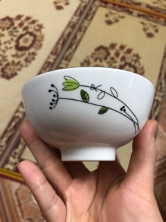 (Bao bù đổ vỡ/Có hóa đơn) Combo 10 bát cơm hoa dây (hoa mầm) Chuan Kuo/ Chén cơm hoạ tiết bông cỏ CK cao cấp