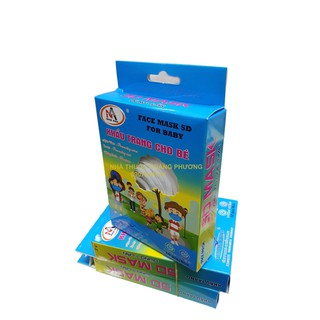 Hộp 10 Cái Khẩu Trang Y Tế Kháng Khuẩn Trẻ Em Nam Anh