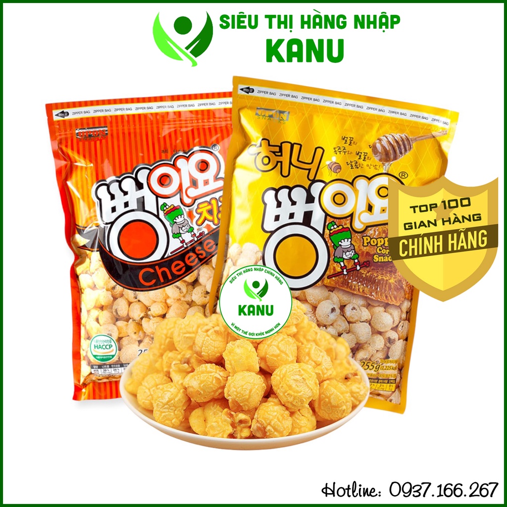 Bắp rang vị mật ong và phô mai Upon Hàn Quốc 255g, snack bim bim bỏng ngô siêu ngon, đồ ăn vặt Sài Gòn ngon rẻ