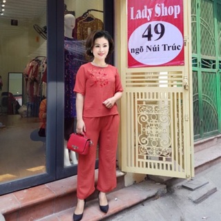 Bộ đũi mặc nhà trung tuổi nhiều màu