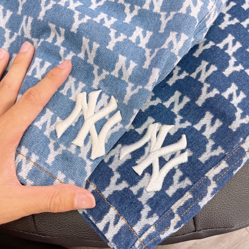 ⚡️[Hight Quality] - Quần Short Jeans MLB Classic Monogram Denim Short NY Yankees, Quần Short MLB