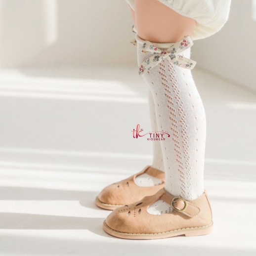 Tất Đùi Cho Bé Gái, Quần Tất Cho Bé Gái, Quần Legging Lưới Đính Nơ Hoa Cho Bé Từ 6 Tháng Đến 4 Tuổi [T18,19]