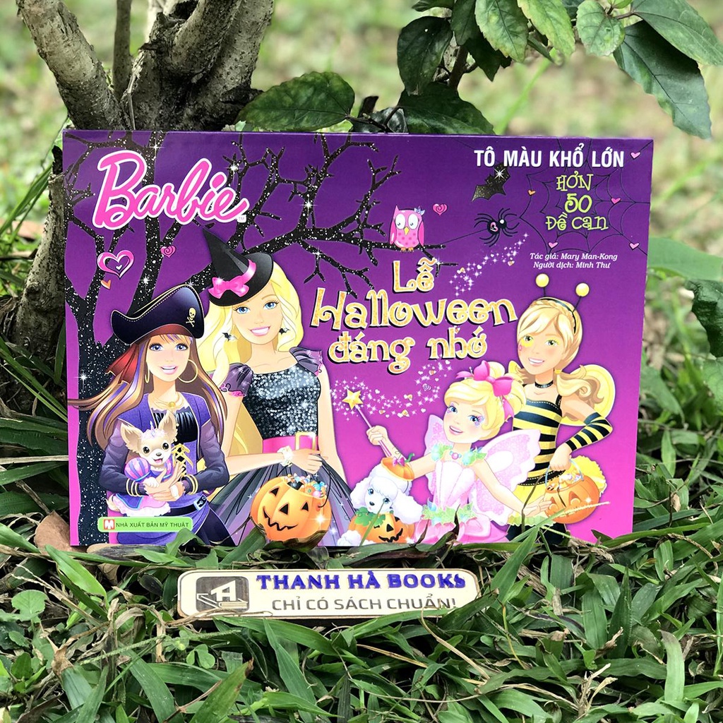 Sách - Tô Màu Khổ Lớn Với Hơn 50 Đề Can - Barbie (lẻ tùy chọn)