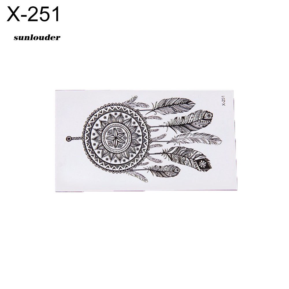 SNLD Unisex 3D Dream Catcher Waterproof Temporary Flash Tattoo Sticker Body Art Decal