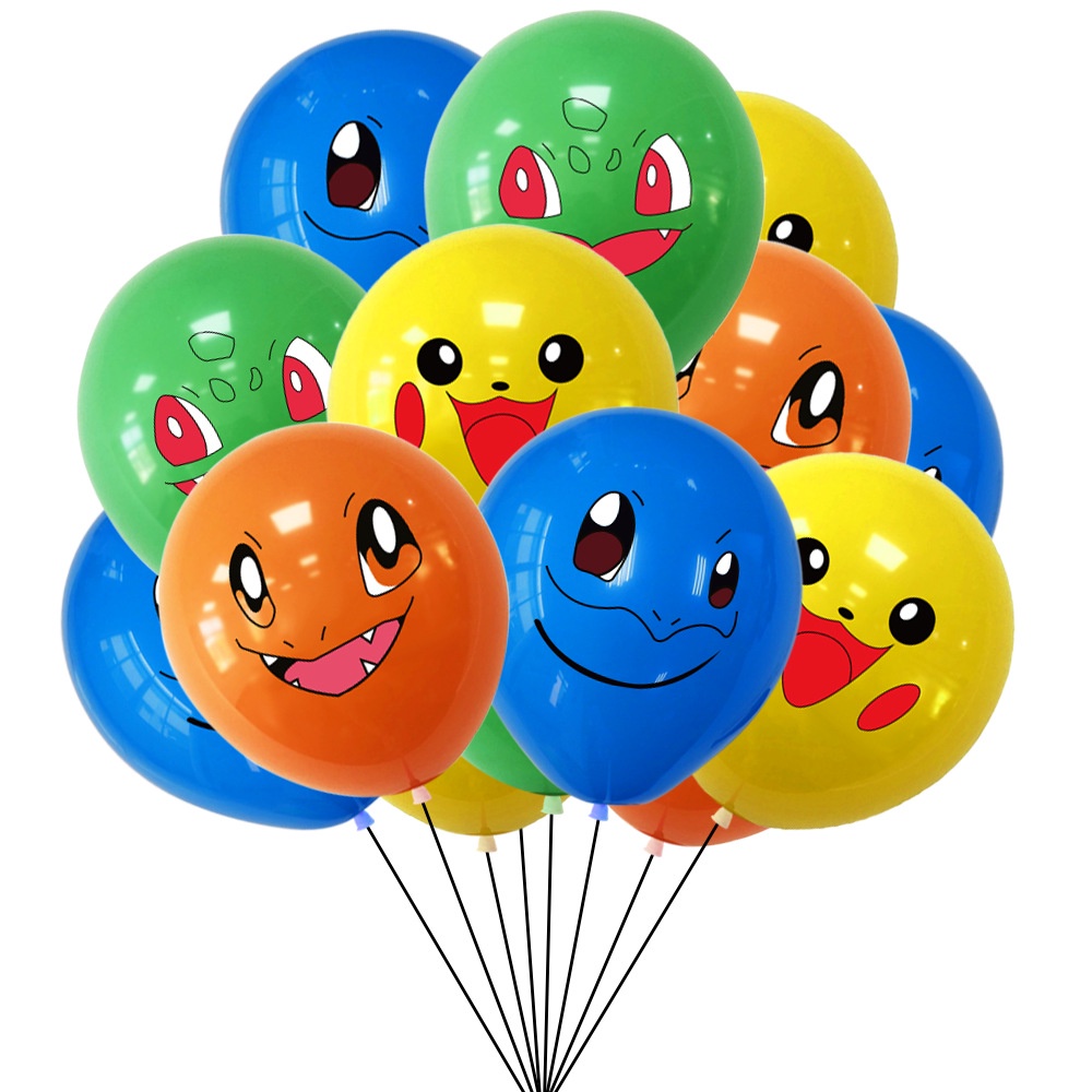 Bộ 54 Bong Bóng Trang Trí Tiệc Sinh Nhật Hình Pikachu