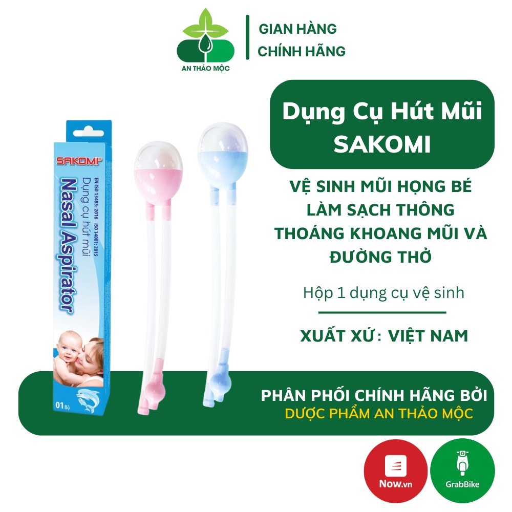 Dụng cụ hút mũi Tanaphar Sakomi hỗ trợ làm sạch nhanh chóng khoang mũi giảm đờm dãi không gây đau cho bé