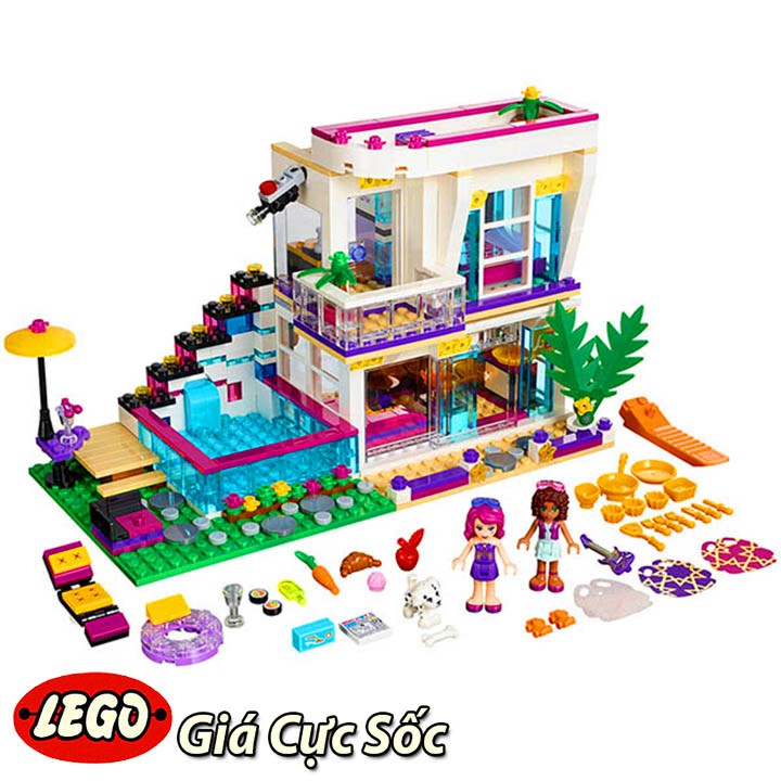 Lego Friends Lepin 01046 / SX 3008. 679pcs. Bộ Lego Xếp Hình Biệt Thự Của Ca Sĩ