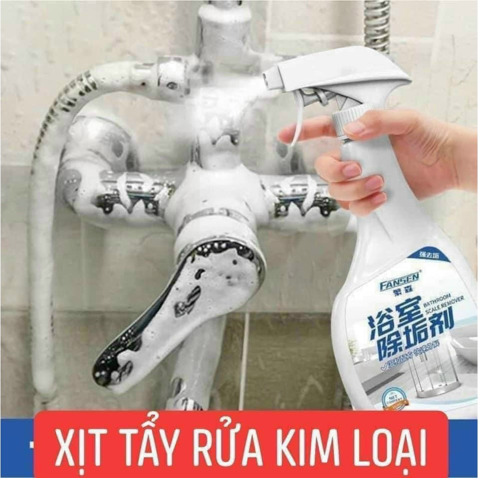 Chai Xịt Tẩy Rửa Vệ Sinh Nhà Bếp, Nhà Tắm Tẩy Cặn Canxi 500ml Siêu Sạch An Toàn