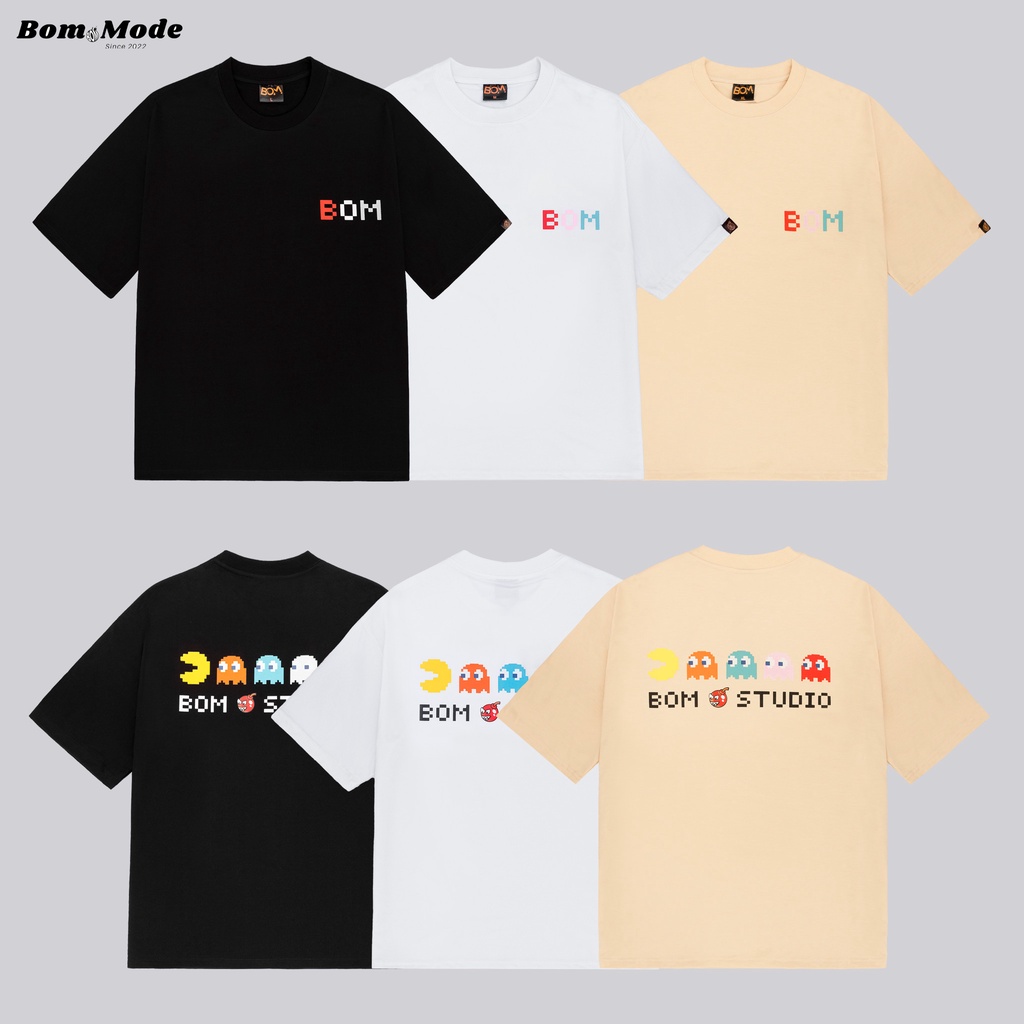 Áo thun PIXEL  nam nữ - Áo phông Unisex vải Cotton - Bom Mode