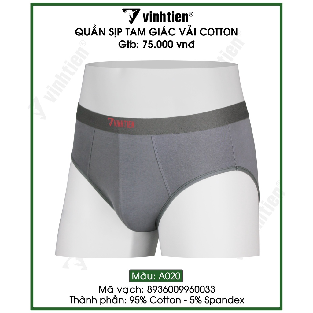Quần Lót Tam Giác Nam Cotton Vĩnh Tiến 75 - Nhiều Màu