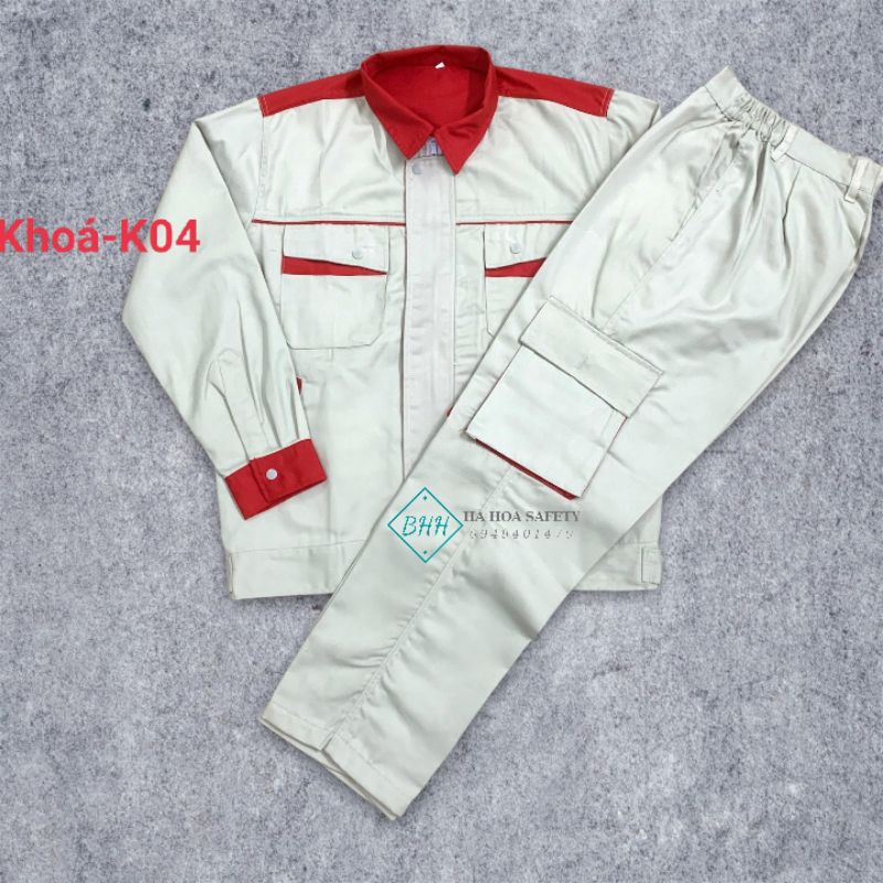 Áo lẻ bảo hộ lao động kéo khoá có túi bụng