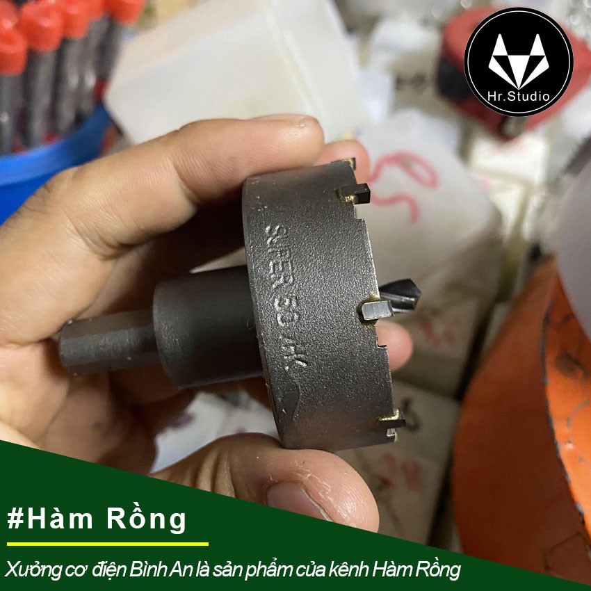 Khoan vét lỗ tròn đường kính phi 50mm đầu hợp kim, màu xám có khoan định tâm