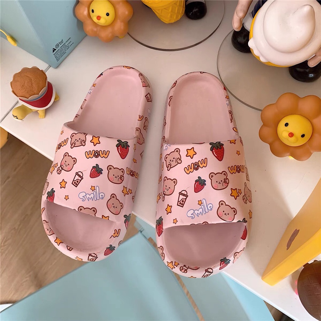 FREE SHIP Dép bánh mỳ siêu êm cực xinh , Dép lê nữ hoạt hình cute 102