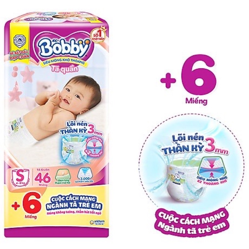 Tặng thêm 8 quần TÃ QUẦN BOBBY S46 /S46+8