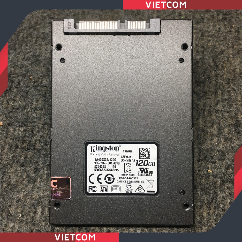 Ổ Cứng SSD Kingston 120GB Sata III 2.5'' - Model: SA400S37/120G Bảo Hành 36 Tháng