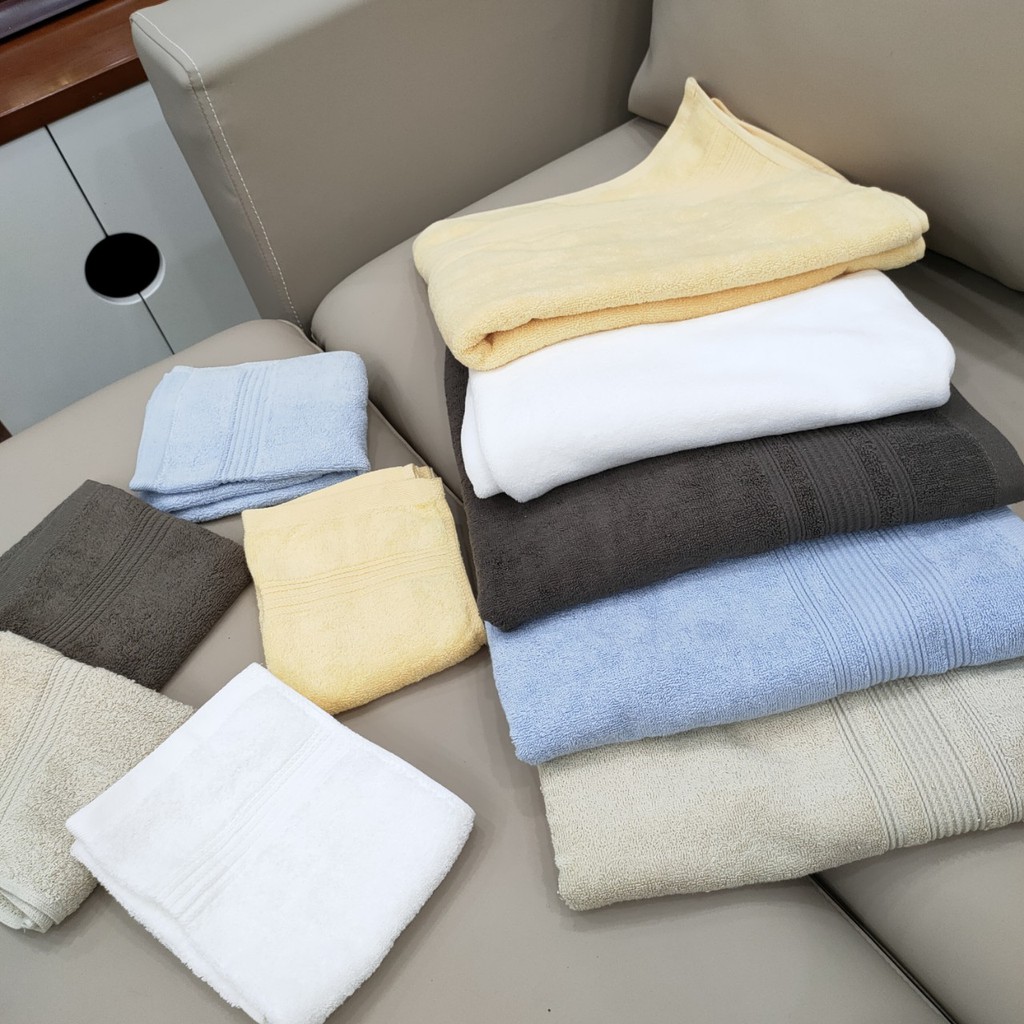 Combo khăn tắm kèm khăn mặt COTTON siêu thấm hút  thần thánh MUJI NHẬT BẢN