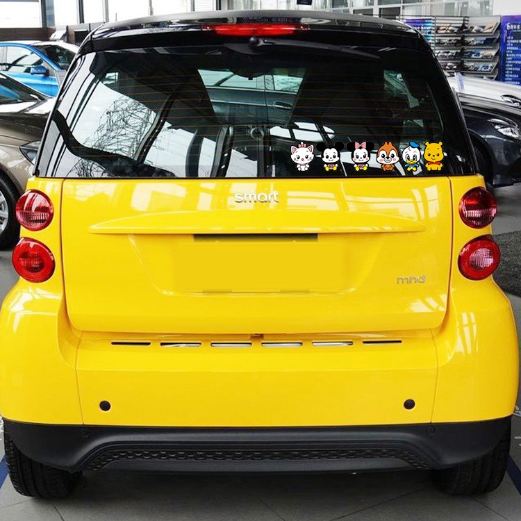 Miếng Dán Trang Trí Xe Hơi Hình Chuột Mickey Minnie Disney