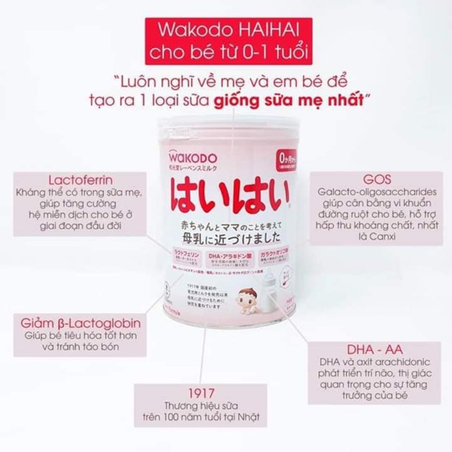 Wakodo nội địa Nhật số 0 và số 9 810gram