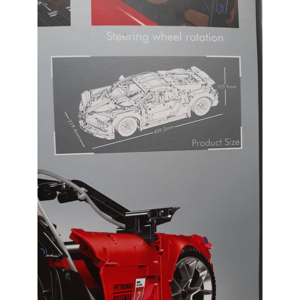 Lắp ghép Mô hình siêu xe Technician 008 Siêu Xe Bugatti Chiron màu màu đỏ mẫu mới nhất