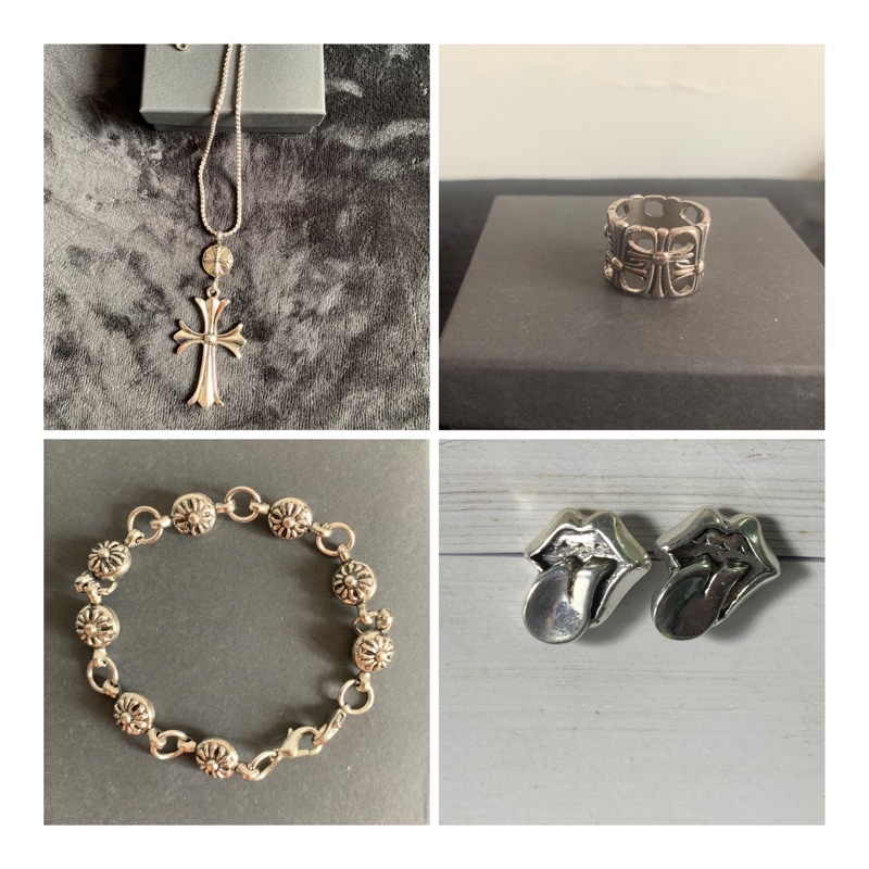 Combo 4 món phụ kiện Chrome Heart giá siêu rẻ hợp kim titan siêu bền.