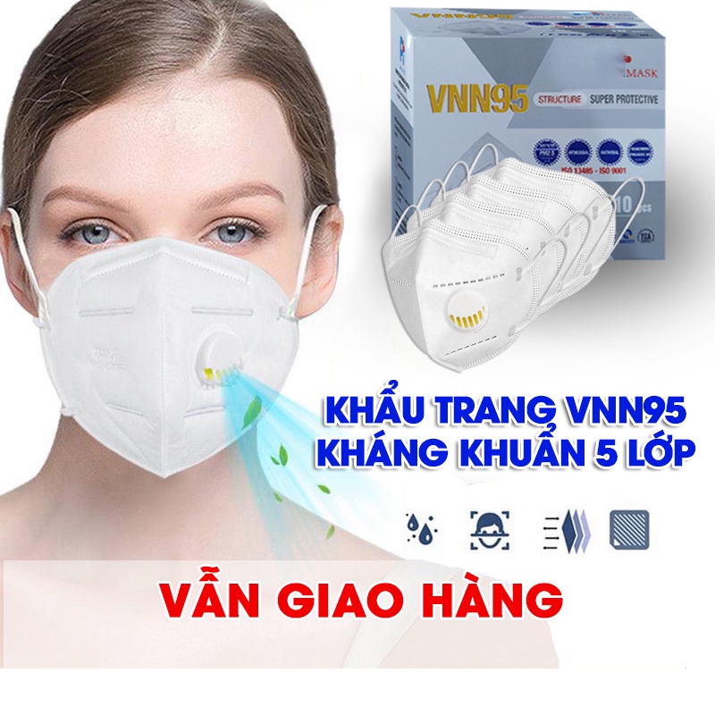 [Chính hãng] Khẩu trang N95 có van Pt kháng khuẩn 5 lớp