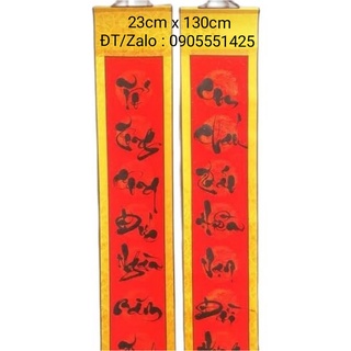 Câu đối thư pháp. Quà tặng ông bà, cha mẹ, đối tác. Câu đối bàn thờ tổ tiên. Quà tết.Tranh trang trí.Biểu đối bồi lụa tp