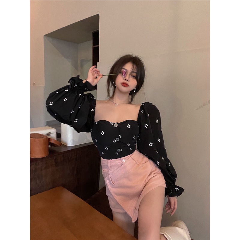 Chân Váy Denim Dáng Chữ A Lưng Cao Thiết Kế Lệch Tà Thời Trang Mùa Xuân Mẫu Mới 2022 Cho Nữ