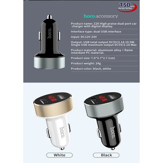 Củ Sạc Xe Hơi 2 Cổng Hoco Z26