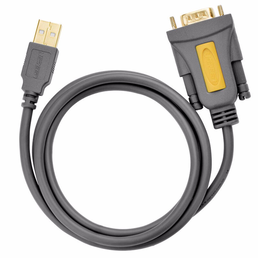 Dây USB 2.0 sang COM DB9 RS-232 chipset PL2303TA UGREEN CR104 - Hàng phân phối chính hãng - Bảo hành 18 tháng