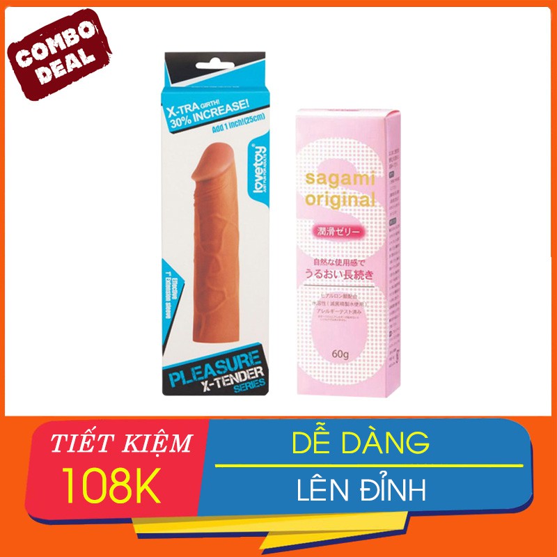 Combo Đôn Dên và Gel Sagami Trơn Tru Dễ Dàng Lên Đỉnh