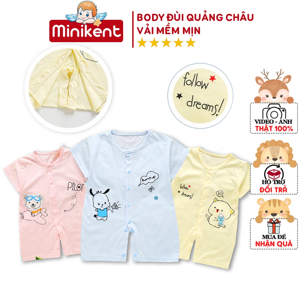 Body đùi cúc giữa vải cotton mềm