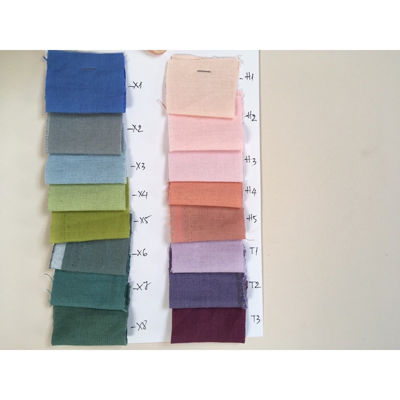 KHẨU TRANG VẢI LINEN MÀU TRƠN, 3 LỚP