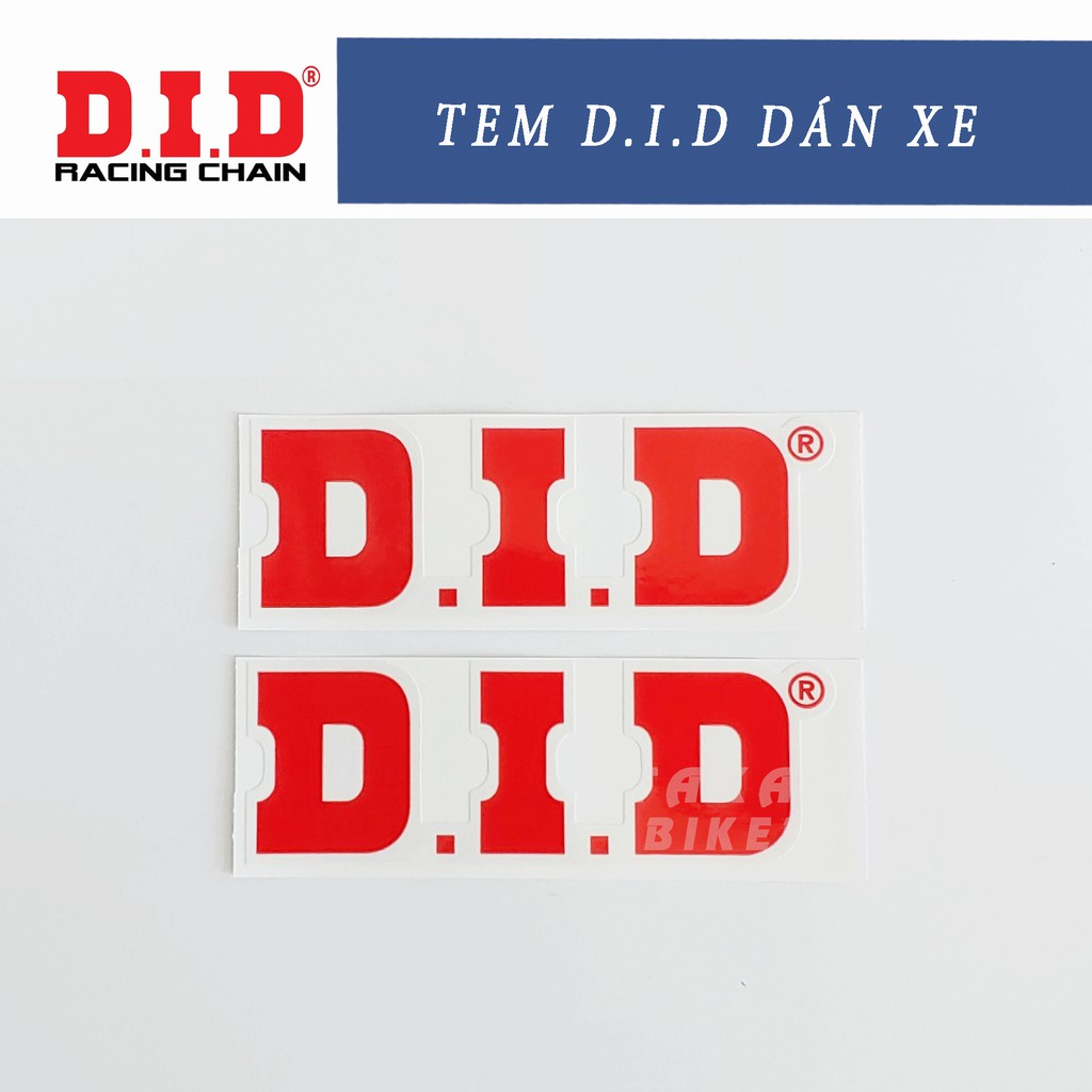 B1 Sticker Tem dán Xe - dán nón - dán trang trí  DID - Sticker Loại cao cấp Thái Lan  KM