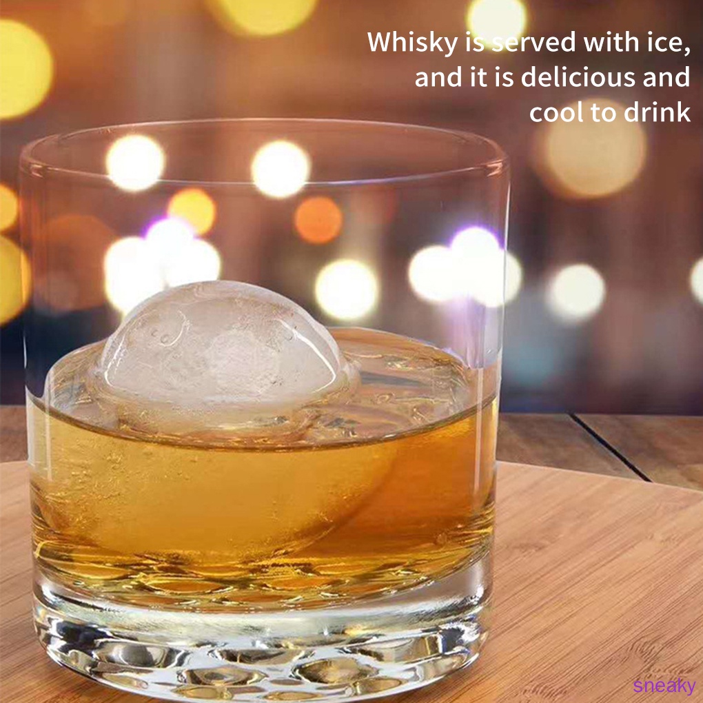 Khuôn Silicone Làm Đá Viên 4 Ngăn Hình Tròn Diy