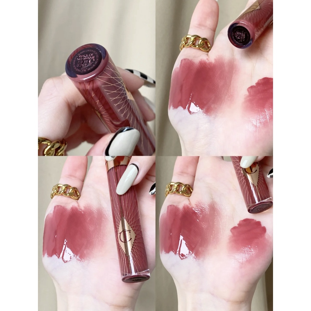 Son Charlotte Tibury bóng màu Walk of No Shame đỏ đất tone da