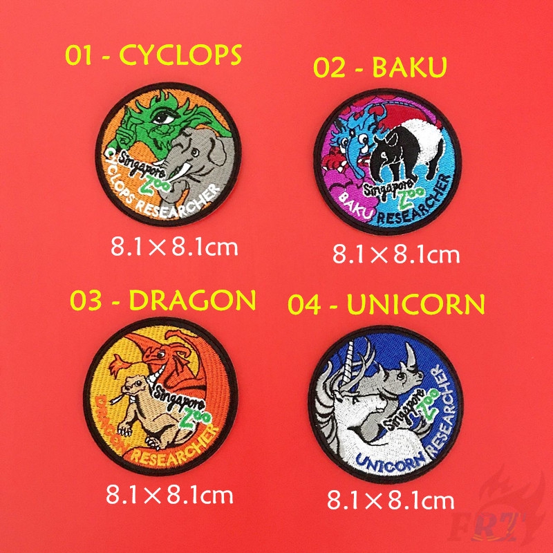 Miếng dán patch ủi hình các con thú（☸ Animals - Singapore Zoo Patch ☸）