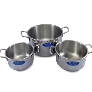 Bộ nồi inox 3 đáy Rainy RN06-3DK - 3 nồi