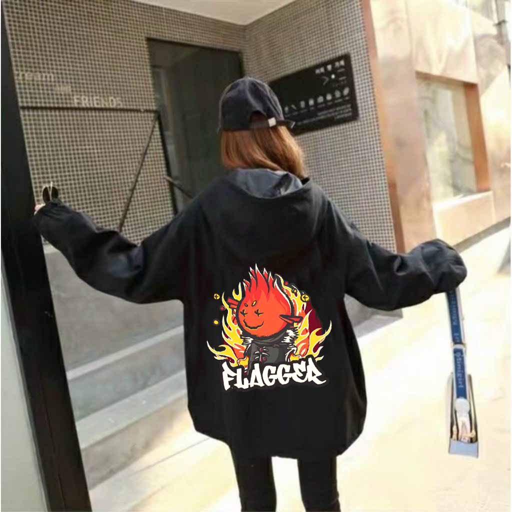 [ GIÁ GỐC ] Áo khoác nam nữ unisex khoát gió dù 2 lớp chống nắng chống nước Bomber in chữ FLAGGER siêu chất