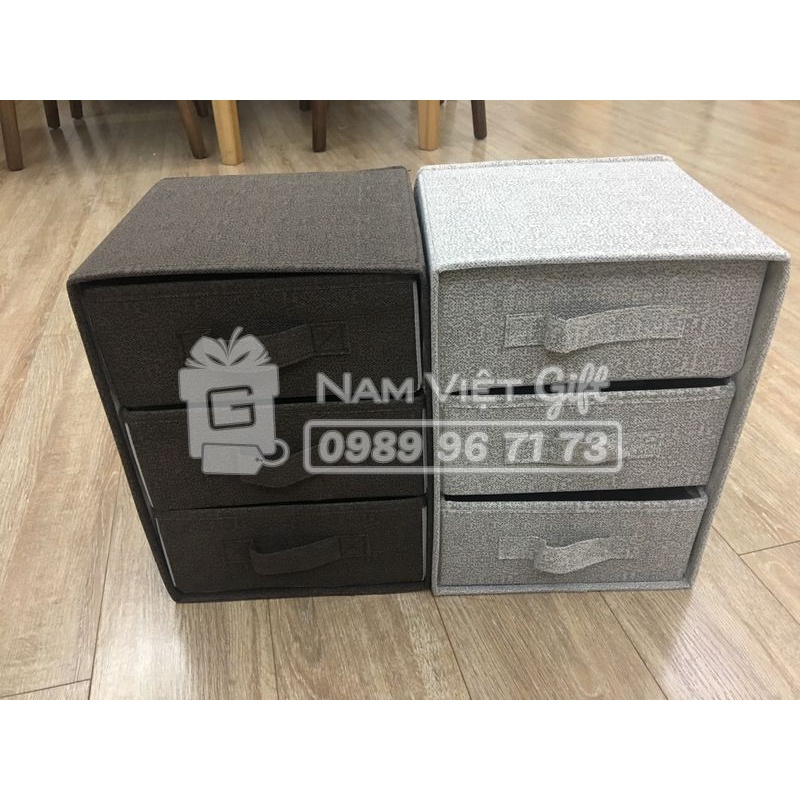 [Nhiều Màu] Tủ đựng đồ mini 3 ngăn Daiso - DS-MA02 - phong cách Hàn trang nhã