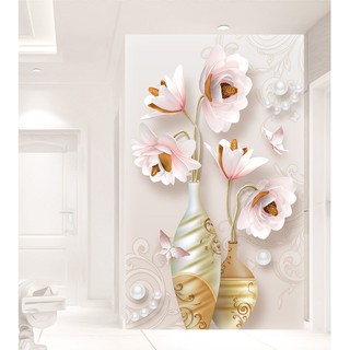 Tranh dán tường Khổ dọc VTC Tranh bình hoa ngọc UD1069