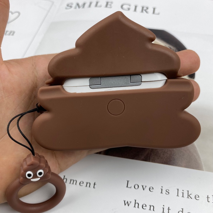Case Airpods, Ốp Airpods 1/2/3/Pro hình cục shit cute - Mã TZAP362