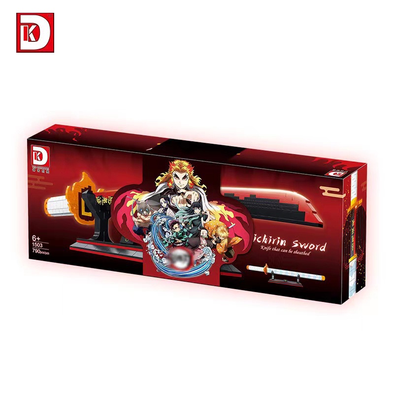 Đồ Chơi Lắp Ráp Phát Triển Trí Tuệ Mô Hình Kiếm Viêm Trụ DK1503 Demon Slayer Blade-Sun Wheel Với 790 PCS