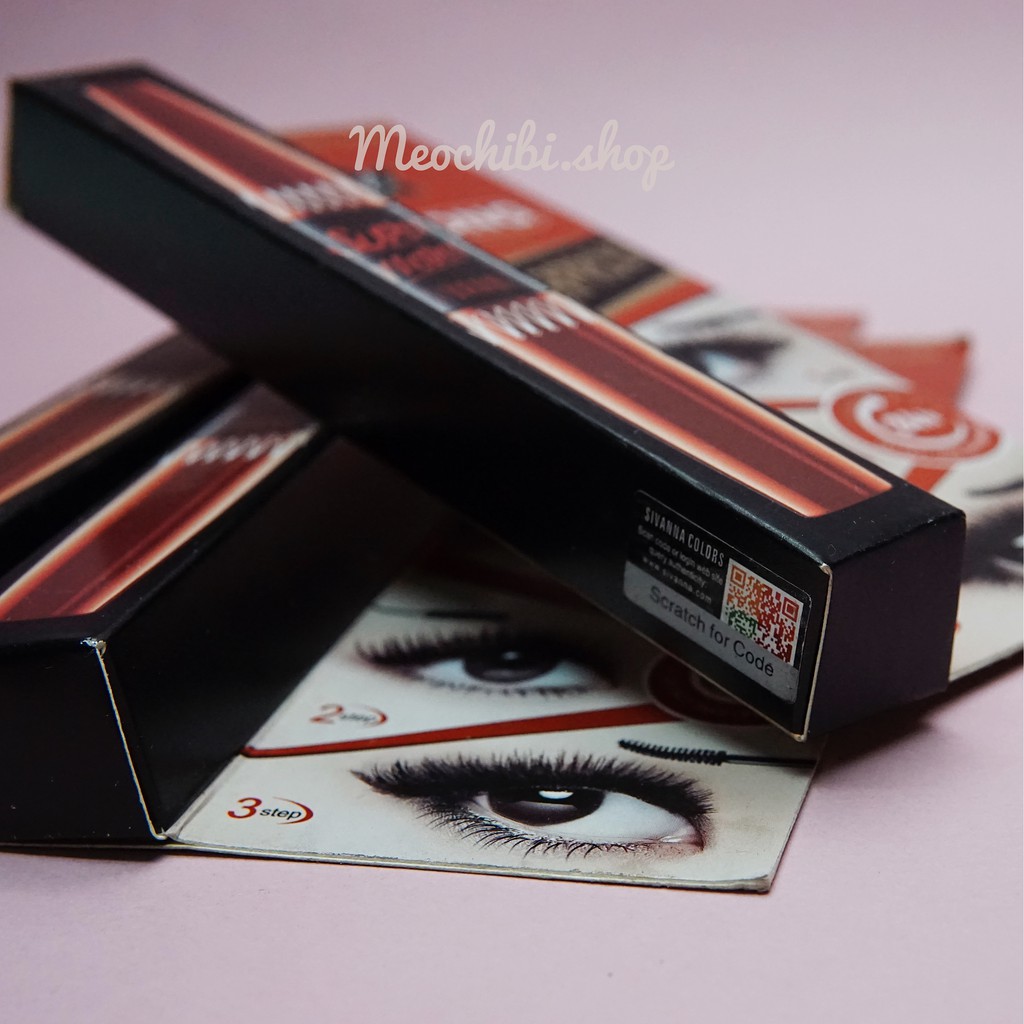 Chuốt mi Mascara Sivanna Super 5X làm dài mi gấp 5 lần kháng nước tốt