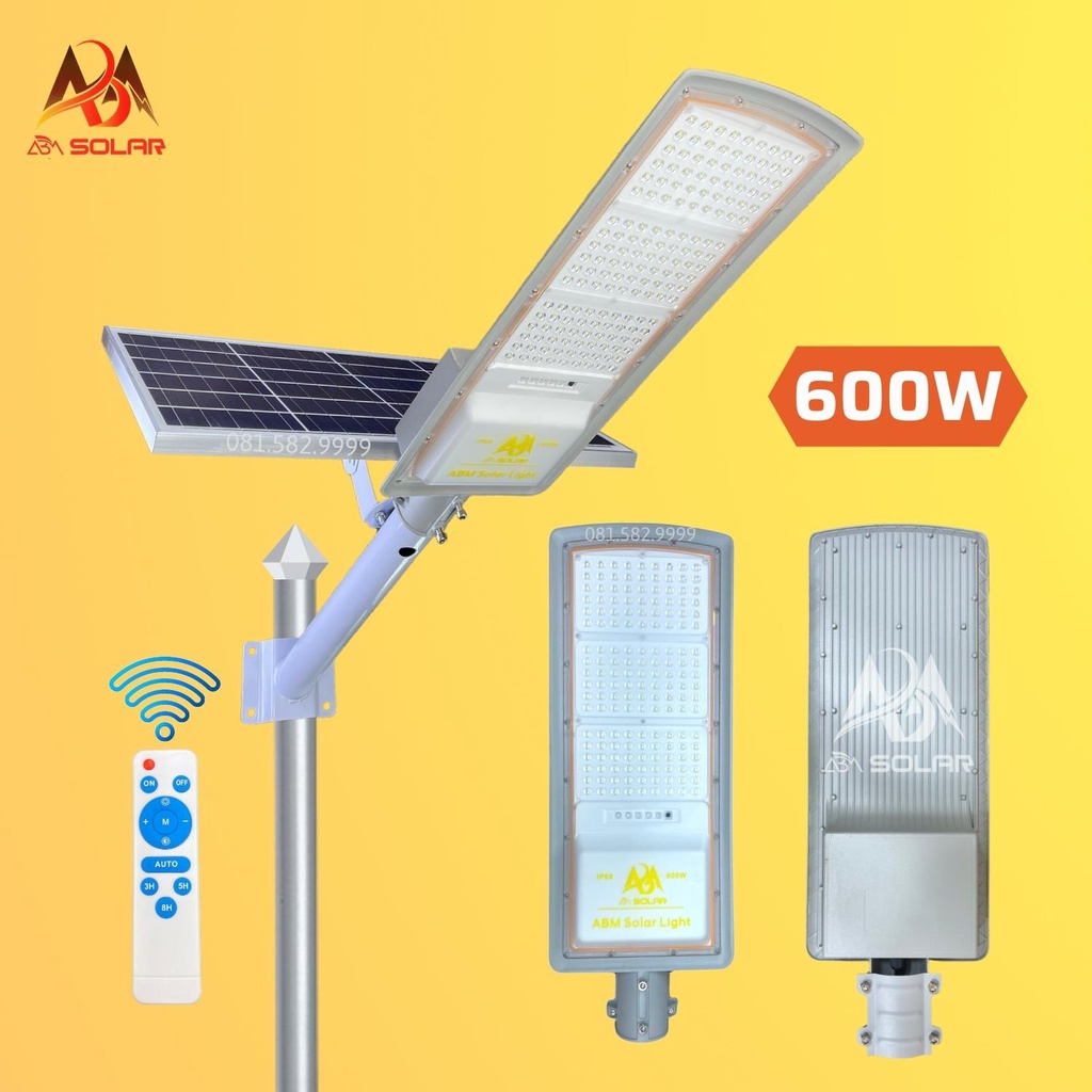 Đèn Năng Lượng Mặt Trời Sân Vườn, Đèn Đường Tích Điện, Chống Nước IP68,Nhôm Đúc Nguyên Khối Cao Cấp -ABMSOLAR