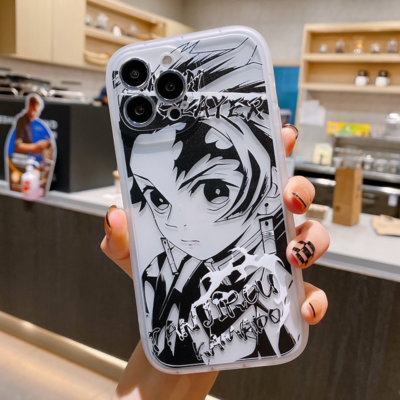 Ốp Điện Thoại Silicon Dẻo Trong Suốt In Hình Demon Slayer Nezuko Tanjirou Cho iPhone 14 13 11 12 Pro Max Xs Max XR 7p 8plus
