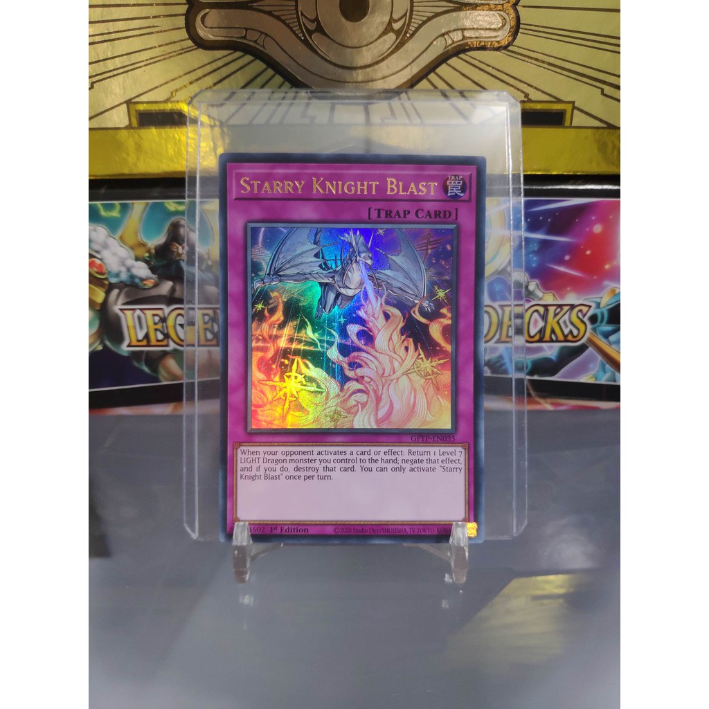 [ Dưa Hấu Yugioh ] Lá bài thẻ bài Starry Knight Blast - Ultra Rare - Tặng bọc bài nhựa bảo quản