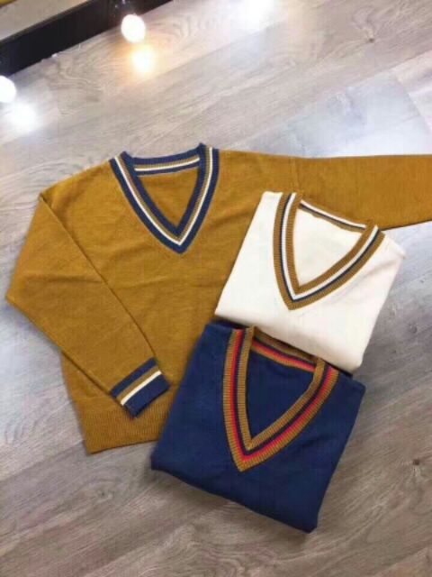 Áo len cổ tim hàng đẹp