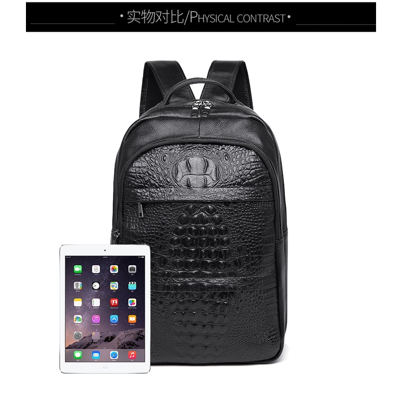 Balo da thật chống thấm nước vân cá sấu chất lượng cao BEE GEE BLD13983