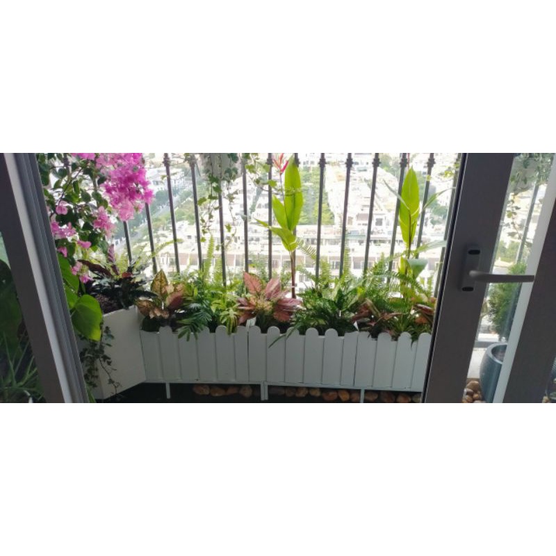 Chậu trồng cây gỗ nhựa composite 90*25*25cm