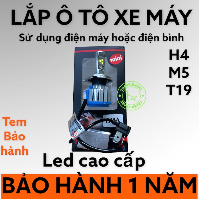 Đèn pha led 6 tim BMA-DPL-MINIT3 H4 chính hãng siêu sáng bảo hành 1 năm gắn pha xe máy Thanh Khang